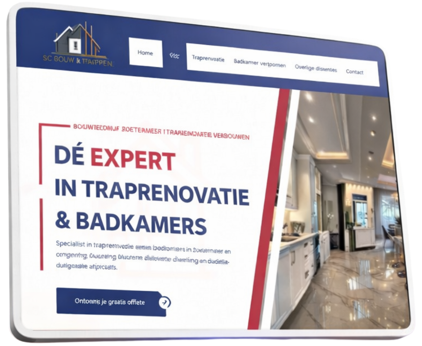 Bouwbedrijf Zoetermeer website mockup